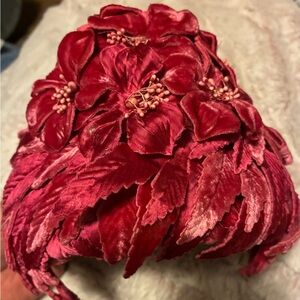 Vintage Red Floral Women's Hat